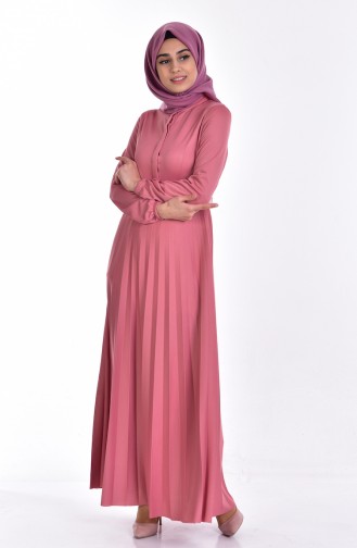 Dusty Rose Hijab Dress 8099-05