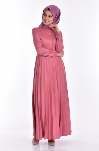 Dusty Rose Hijab Dress 8099-05