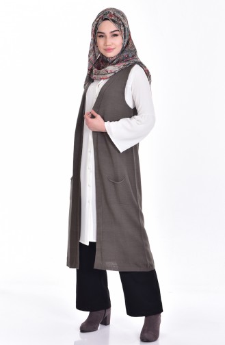 Gilet Détail Poches 3944-21 Gris Foncé 3944-21