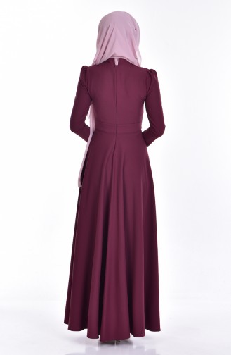 Dark Purple İslamitische Jurk 3019-01