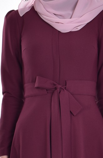 Dark Purple Hijab Dress 3019-01