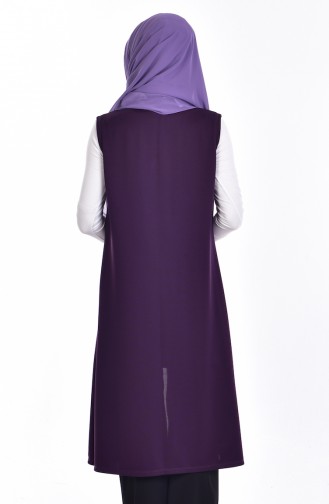 Tunik Yelek İkili Takım 7650-01 Mor
