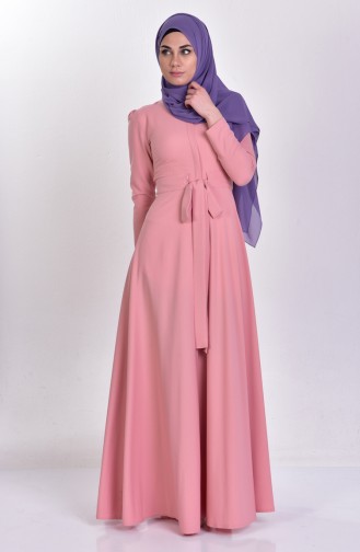 Powder Hijab Dress 3019-02