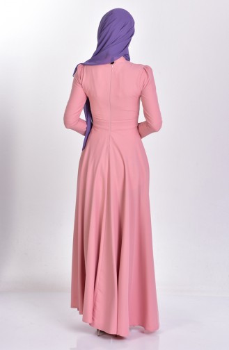 Powder Hijab Dress 3019-02