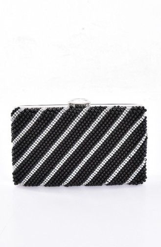 Ladies Pearl Evening Bag 0869-03 Black 0869-03