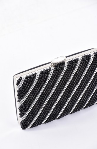 Ladies Pearl Evening Bag 0869-03 Black 0869-03