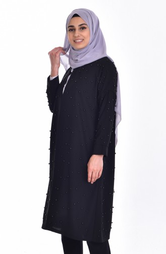 Coat with Pearls 49481-03 Black 49481-03