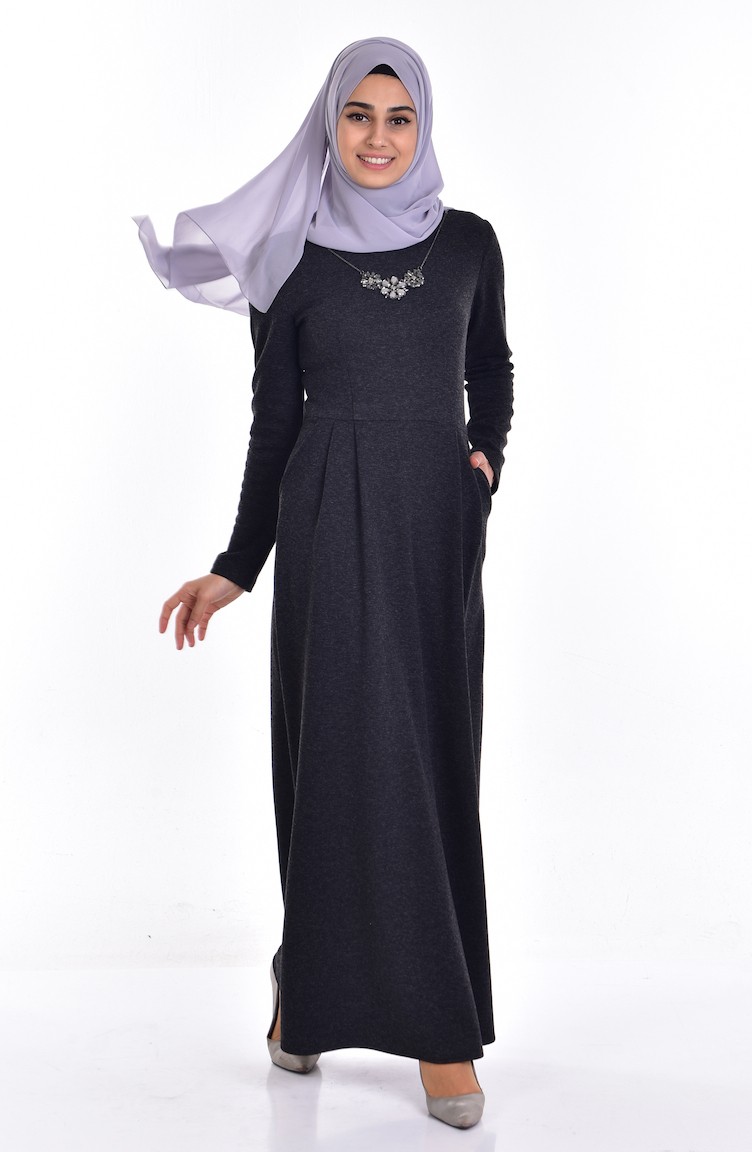 Black Hijab Dress 716906 Sefamerve