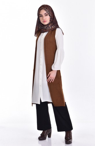 Cepli Triko Yelek 1116-02 Taba