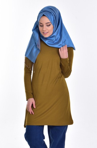 Peigné Hijab Col Droit 0755-11 Vert Huile 0755-11