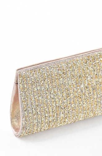 Ladies Evening Bag with Stones 0457-01 Gold 0457-01