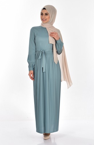 Green Almond Hijab Dress 1856-02