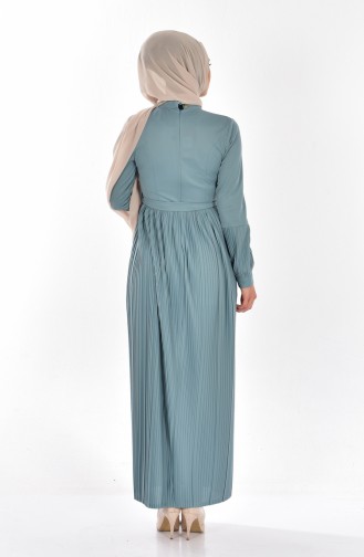 Piliseli Elbise 1856-02 Çağla Yeşili