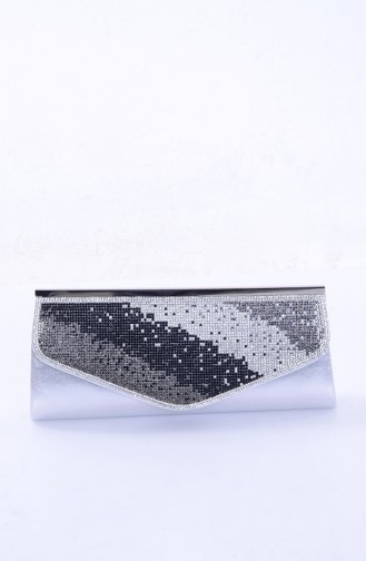 Silver Gray Portfolio Hand Bag 0306-02