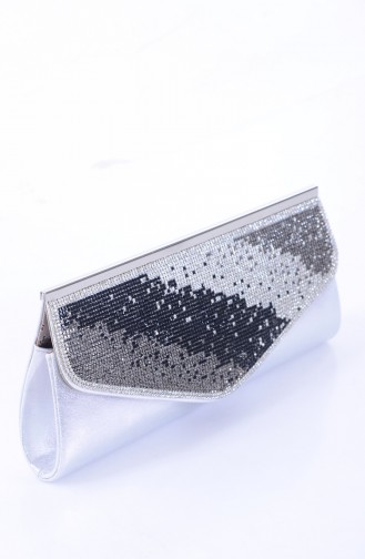 Silver Gray Portfolio Hand Bag 0306-02