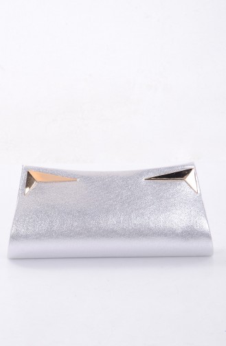 Sac de Soirée Pour Femme 0433-02 Argent 0433-02