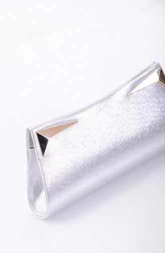 Silver Gray Portfolio Hand Bag 0433-02
