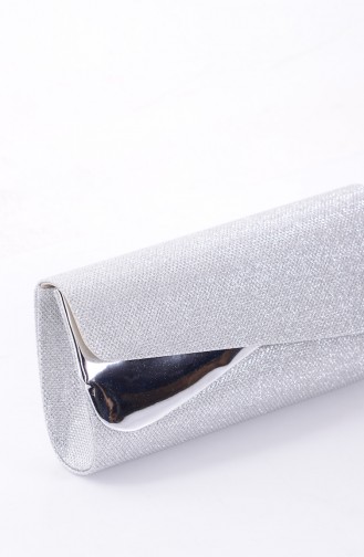 Silver Gray Portfolio Hand Bag 0443-02