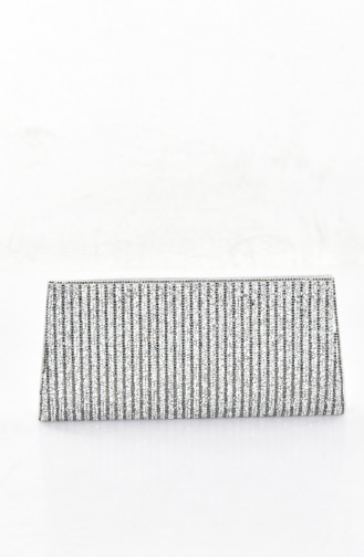 Silver Gray Portfolio Hand Bag 0457-02