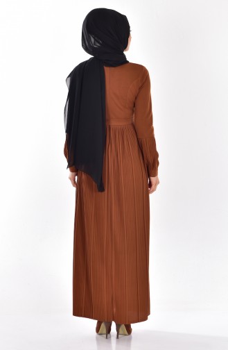 Tan Hijab Dress 1856-04