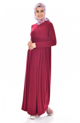 Robe Basic Plissée 1852-05 Bordeaux 1852-05