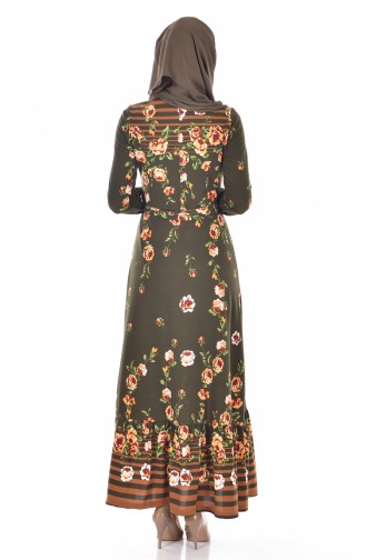 Frilled Skirt Dress 5154-01 Khaki 5154-01