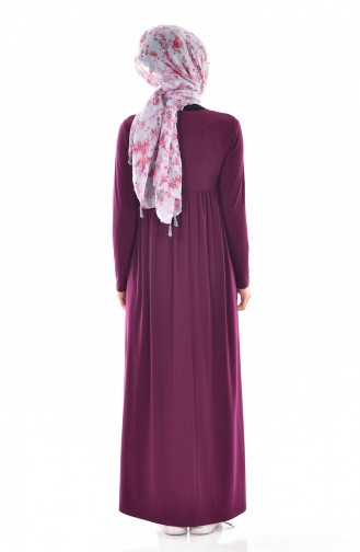 Plum Hijab Dress 1852-07