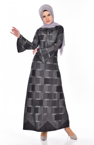 Black Hijab Dress 5111-01