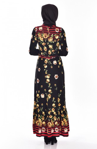 Dilber Frilled Skirt Dress 5154-03 Black 5154-03