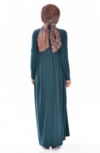 Emerald Green Hijab Dress 1852-06