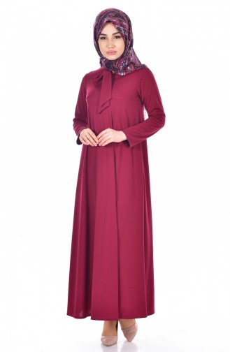 Fuchsia Hijab Dress 4102-07