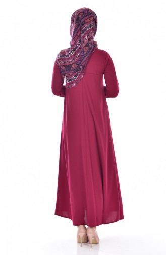 Fuchsia Hijab Dress 4102-07