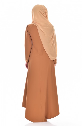 Mustard Hijab Dress 4098-10