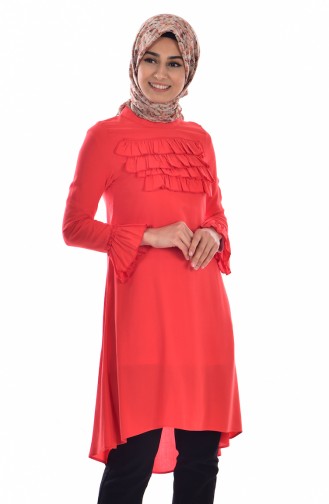 Frilly Tunic 1209-04 Red 1209-04