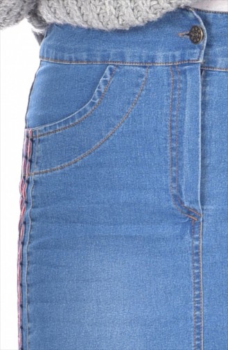 Jupe Jean avec Poches 3982-01 Bleu Jean 3982-01