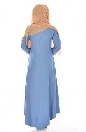 Angebundenes Kleid   4098-03 Blau 4098-03