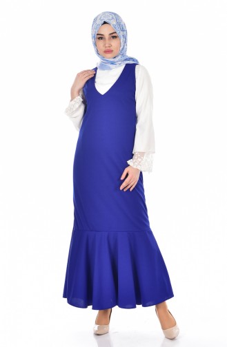 Saxe Hijab Dress 1850-02