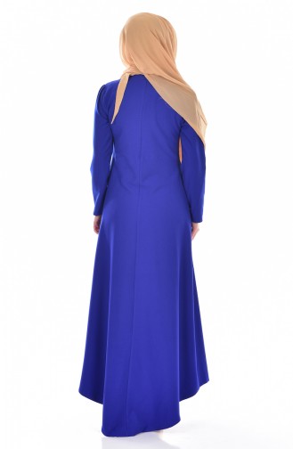 Saxe Hijab Dress 4098-06