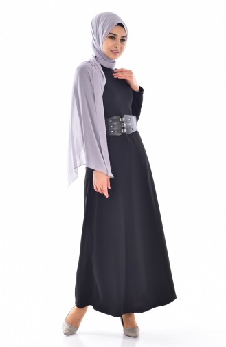 Black Hijab Dress 5153-01