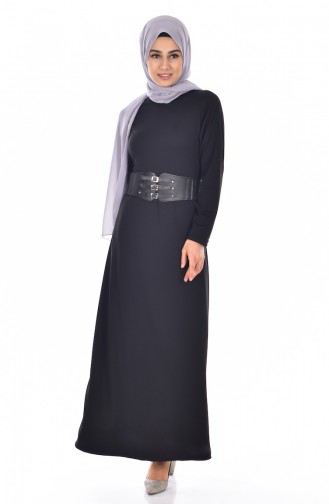 Black Hijab Dress 5153-01