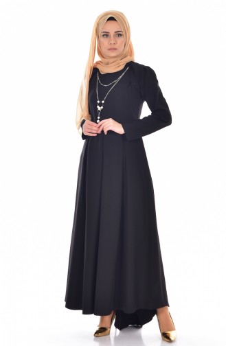 Black Hijab Dress 4098-02
