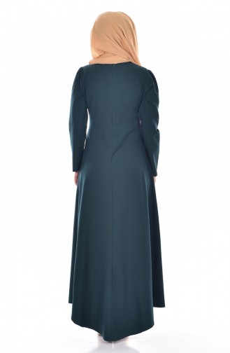 Emerald Green Hijab Dress 4098-05