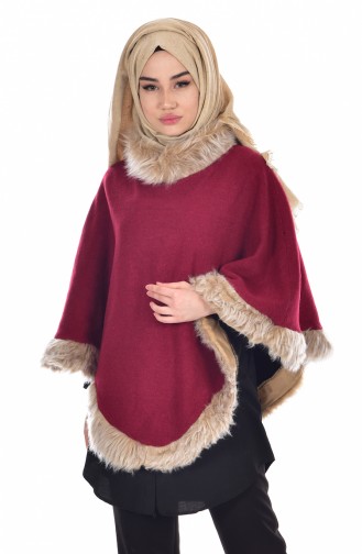 Claret Red Poncho 41035A-01