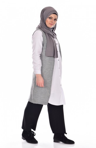 Triko Yelek 1119-03 Gri