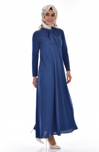 Indigo Hijab Dress 4102-08