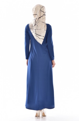 Indigo Hijab Dress 4102-08