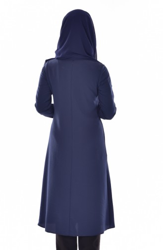 Garnili Püsküllü Tunik 0542-05 Lacivert