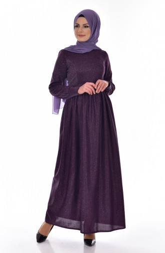 فستان بتصميم محاك بخيوط لامعة  4119-02