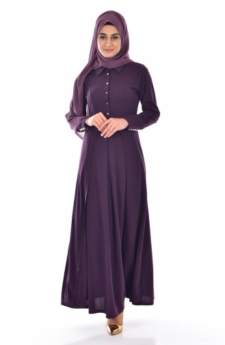 Purple Hijab Dress 3674-04