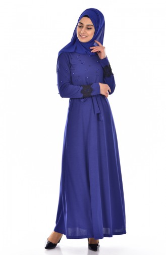 Saxe Hijab Dress 3646-08